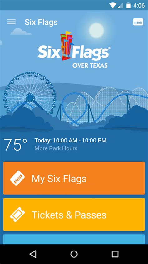 six flags app wait times